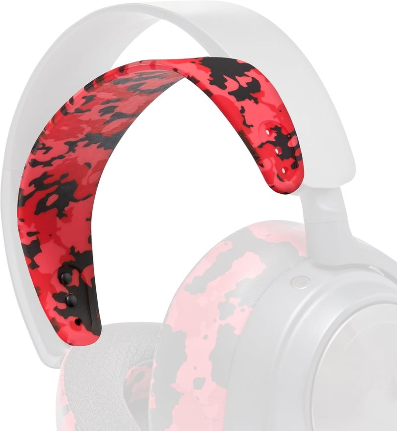 WC HeadbandZ Arctis Nova - Upgraded Silicone Headband for Arctis Nova Headsets by Wicked Cushions - Enhanced Flexibility, Comfort, and Style with Matching Earpad Designs | Red Camo - Image 1